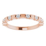 14K Rose 1/4 CTW Diamond Anniversary Band photo 3