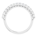 14K White 2 mm Round 1/2 CTW Diamond Anniversary Band photo 2