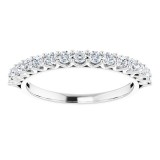 14K White 2 mm Round 1/2 CTW Diamond Anniversary Band photo 3