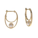 Imperial Pearl 14K Yellow Gold Freshwater Pearl Earring photo