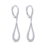 14k White Gold Gabriel & Co. Diamond Drop Earrings photo 2