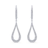 14k White Gold Gabriel & Co. Diamond Drop Earrings photo