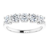 14K White 1 CTW Diamond Anniversary Band photo 3