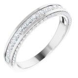 14K White 3/4 CTW Diamond Anniversary Band photo