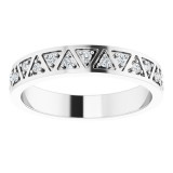 14K White 1/5 CTW Diamond Geometric Anniversary Band photo 3