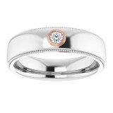 14K White & Rose 1/10 CTW Diamond Ring photo 3