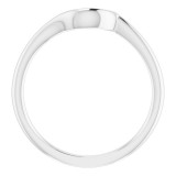 14K White Band for 5.2 mm Engagement Ring photo 2