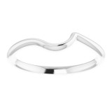 14K White Band for 5.2 mm Engagement Ring photo 3