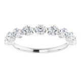 14K White 9/10 CTW Diamond Anniversary Band photo 3