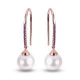 Imperial Pearl 14k Rose Gold Freshwater Pearl Earring photo