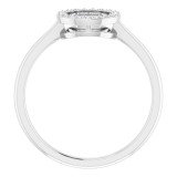 14K White 1/10 CTW Diamond Circle Ring photo 2