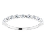 14K White 3/8 CTW Diamond Anniversary Band photo 3