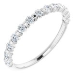 14K White 3/8 CTW Diamond Anniversary Band photo