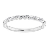 14K White 1/8 CTW Diamond Pavu00e9 Twisted Anniversary Band photo 3