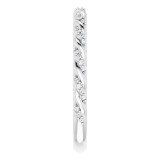 14K White 1/8 CTW Diamond Pavu00e9 Twisted Anniversary Band photo 4