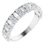 14K White 9/10 CTW Diamond Anniversary Band photo