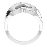 14K White 3/8 CTW Diamond Freeform Ring photo 2