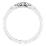 14K White .01 CTW Diamond Matching Band for Oval Ring photo 2
