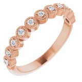 14K Rose 1/6 CTW Diamond Anniversary Band photo