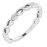 14K White .06 CTW Diamond Anniversary Band photo