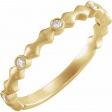 14K Yellow .07 CTW Diamond Anniversary Band with Bead Blast Finish photo