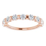 14K Rose 9/10 CTW Diamond Anniversary Band photo 3