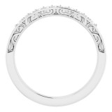 14K White 1/6 CTW Diamond Matching Band photo 2